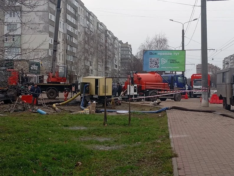 “Плануємо запустити водопостачання та водовідведення сьогодні”: начальник МВА про ситуацію з водою в Сумах