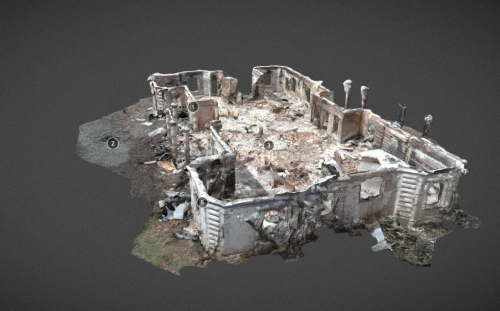 У Сумах створили 3D-модель зруйнованої росіянами садиби в селі Лифине