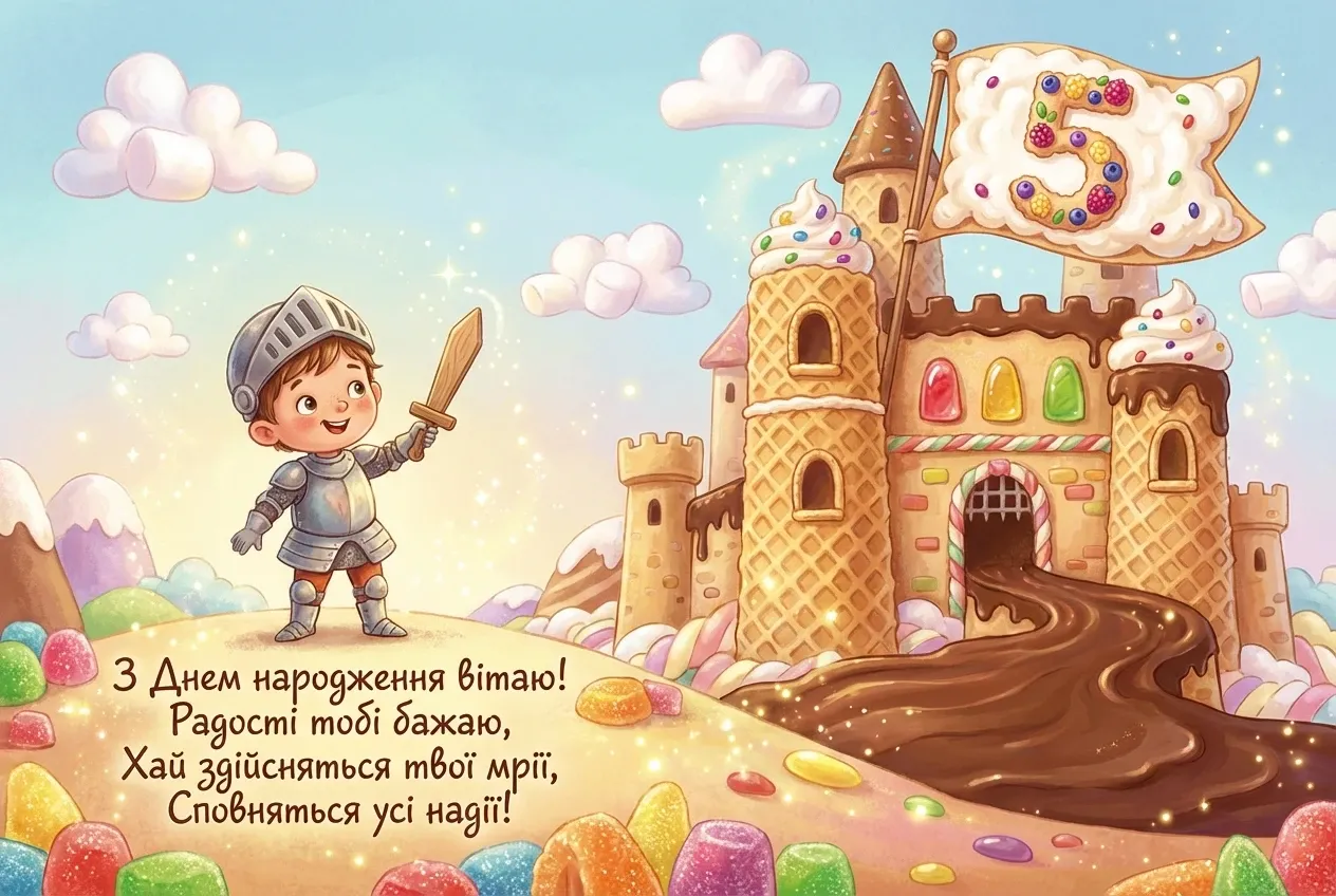 привітання з днем народження хлопчику 5 років