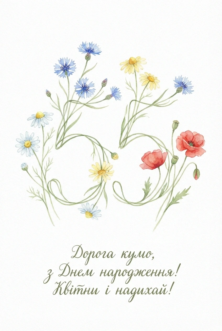 кума з ювілеєм 55