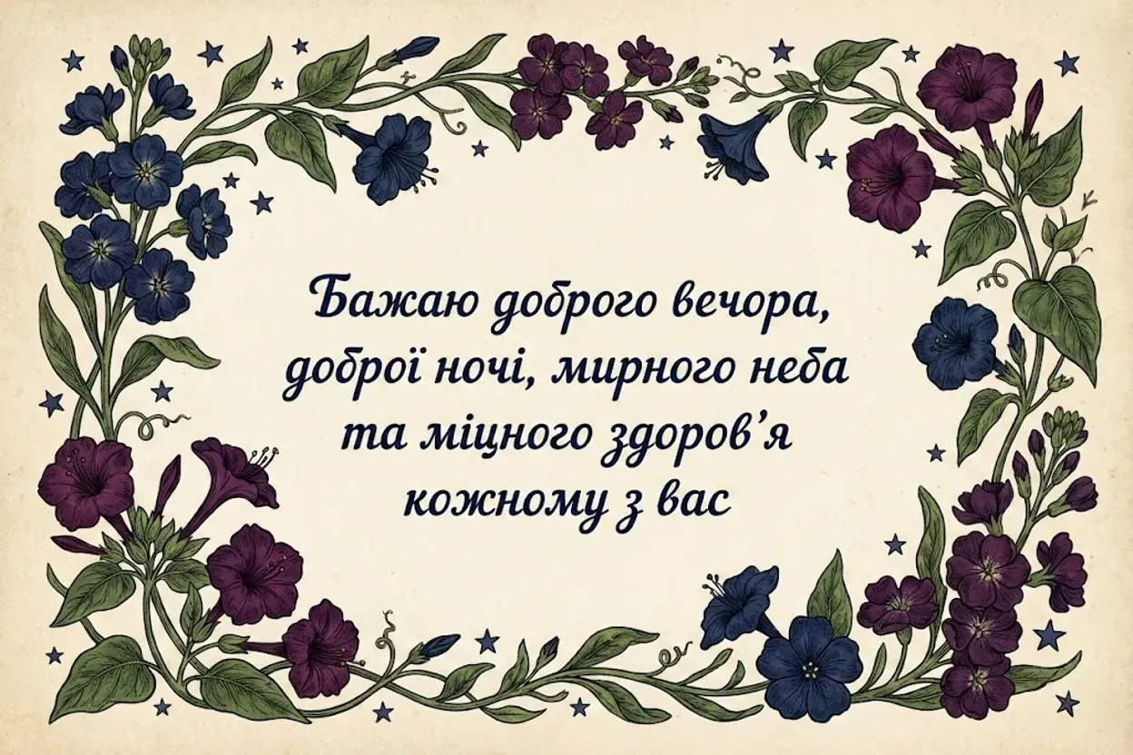 Доброго вечора та доброї ночі: найтепліші побажання та красиві картинки для душі