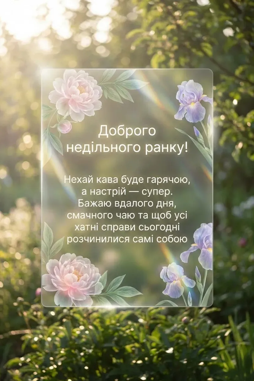 Доброго ранку, неділя: прикольні картинки та душевні побажання для найкращого вихідного