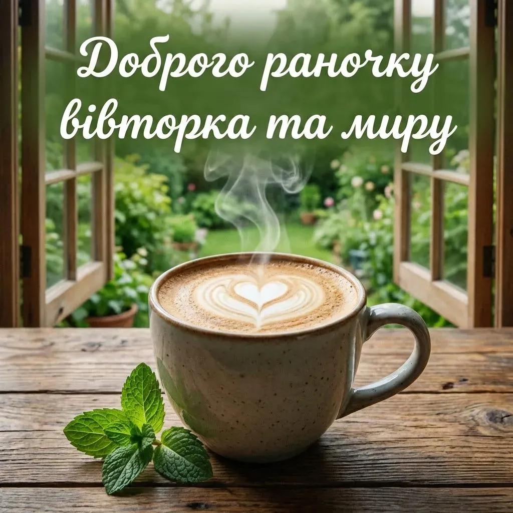 Доброго раночку вівторка: душевні вітання, красиві картинки та побажання миру