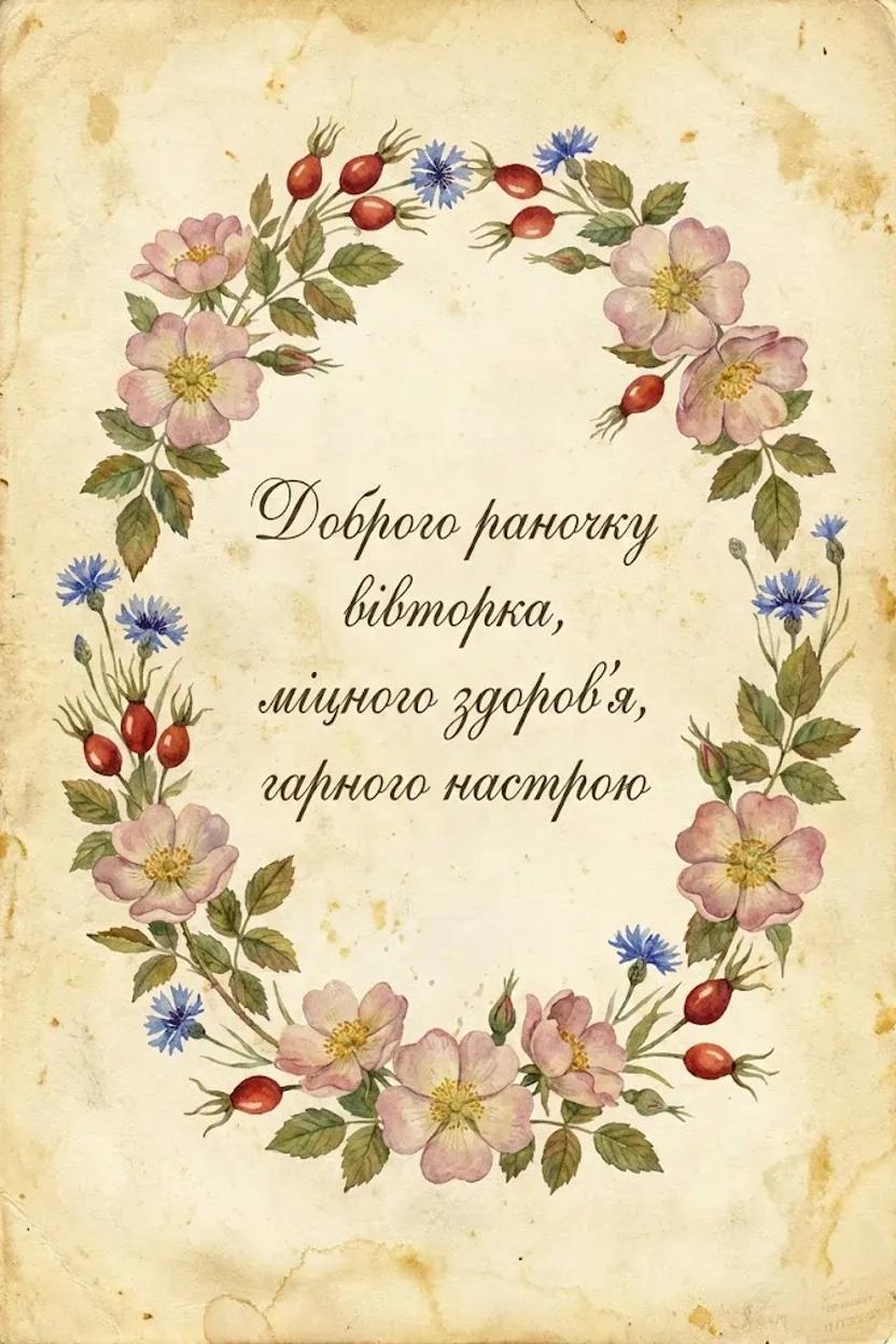 Доброго раночку вівторка: душевні вітання, красиві картинки та побажання миру