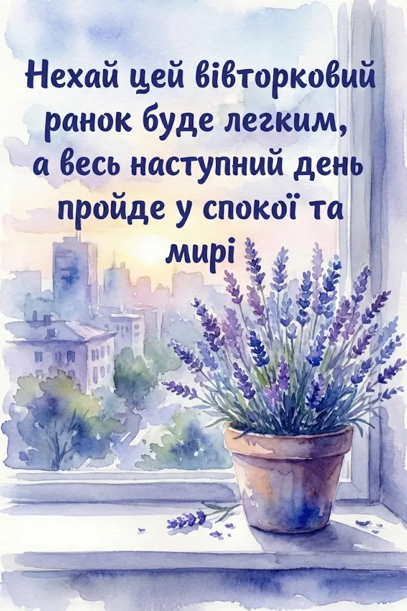 Доброго раночку вівторка: душевні вітання, красиві картинки та побажання миру