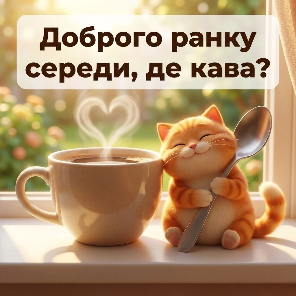 Доброго ранку середи: душевні картинки та щирі побажання для гарного настрою