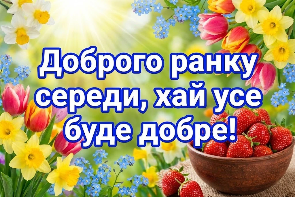 Доброго ранку середи: душевні картинки та щирі побажання для гарного настрою