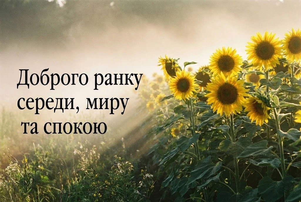 Доброго ранку середи: душевні картинки та щирі побажання для гарного настрою