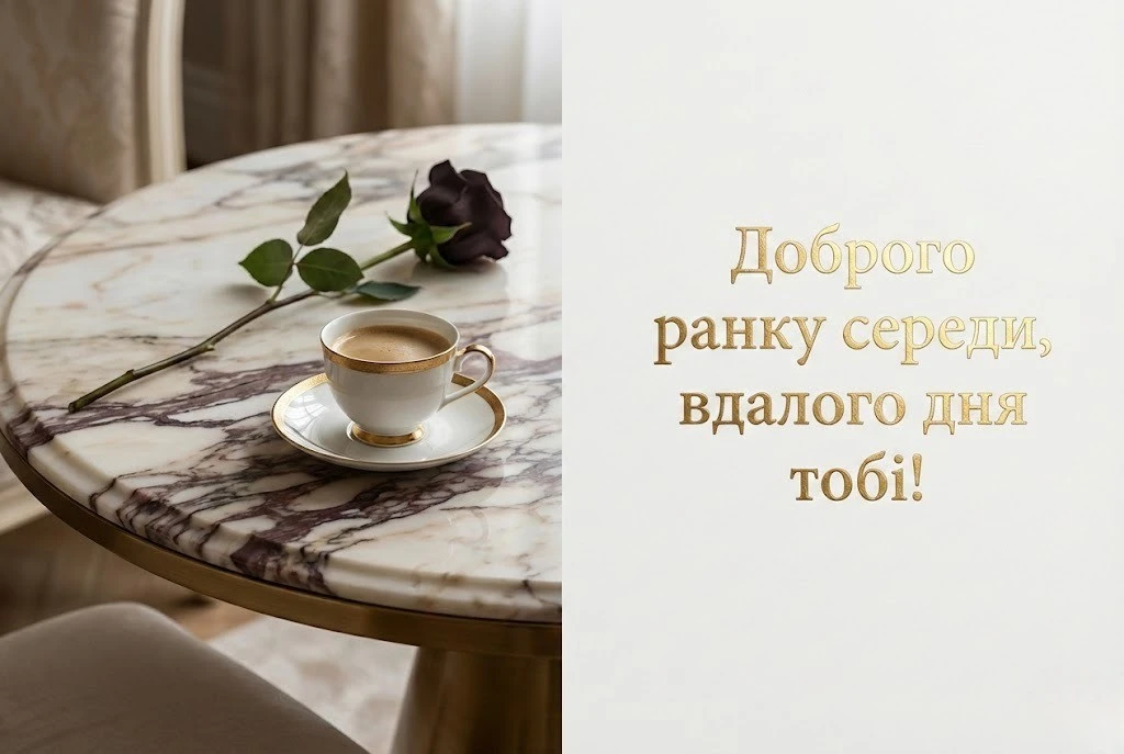 Доброго ранку середи: душевні картинки та щирі побажання для гарного настрою