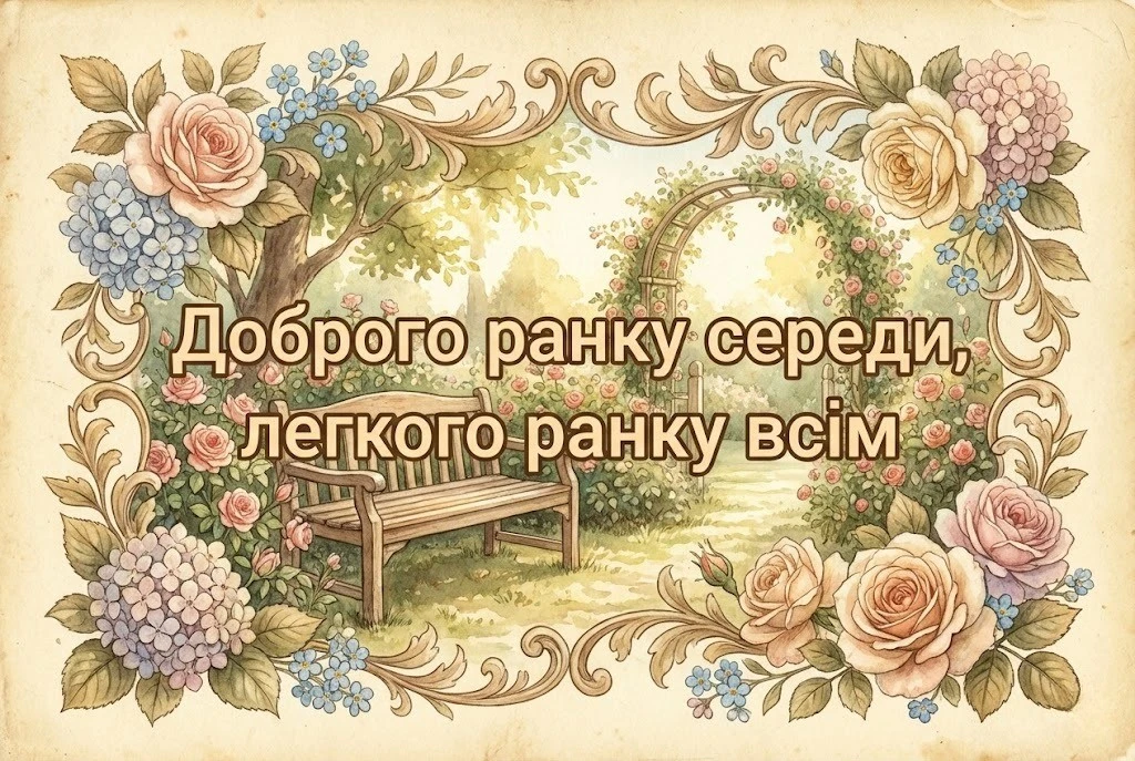 Доброго ранку середи: душевні картинки та щирі побажання для гарного настрою