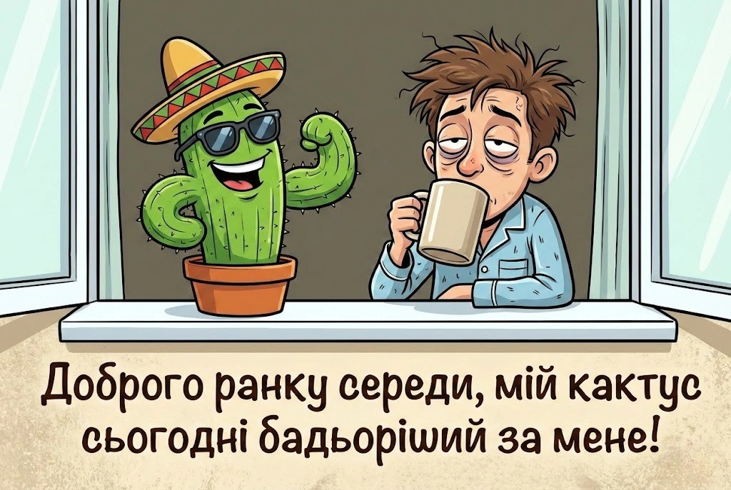 Доброго ранку середи: душевні картинки та щирі побажання для гарного настрою