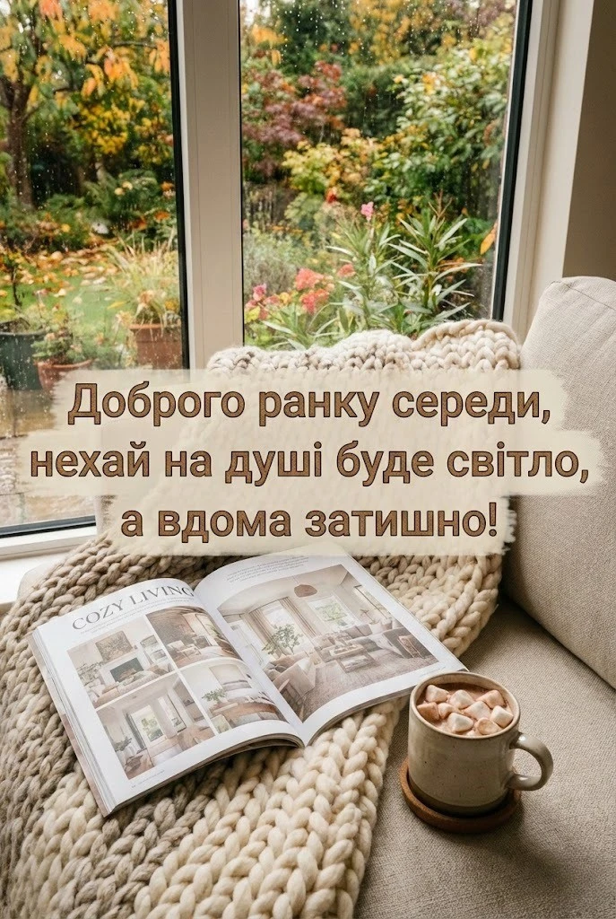 Доброго ранку середи: душевні картинки та щирі побажання для гарного настрою