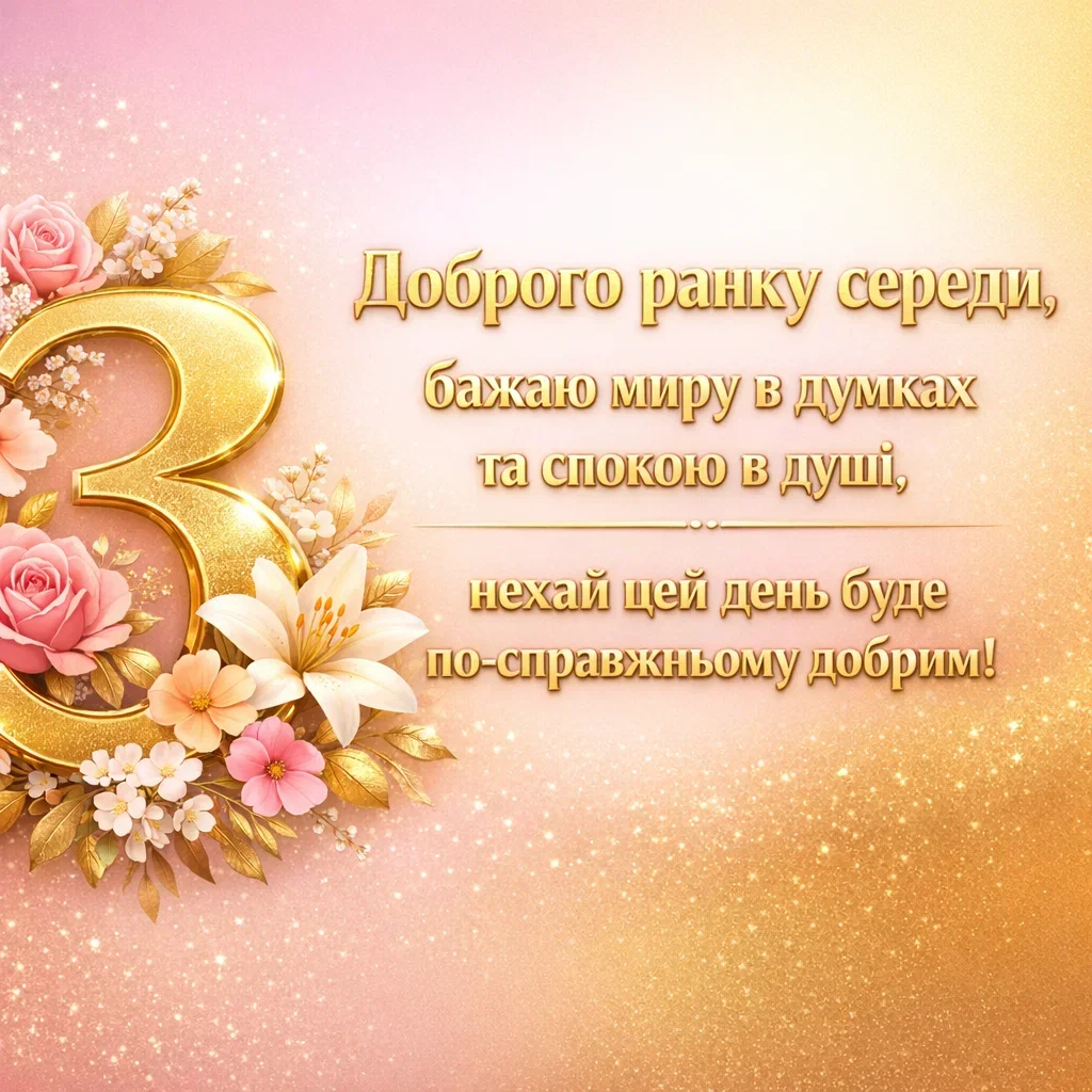 Доброго ранку середи: душевні картинки та щирі побажання для гарного настрою