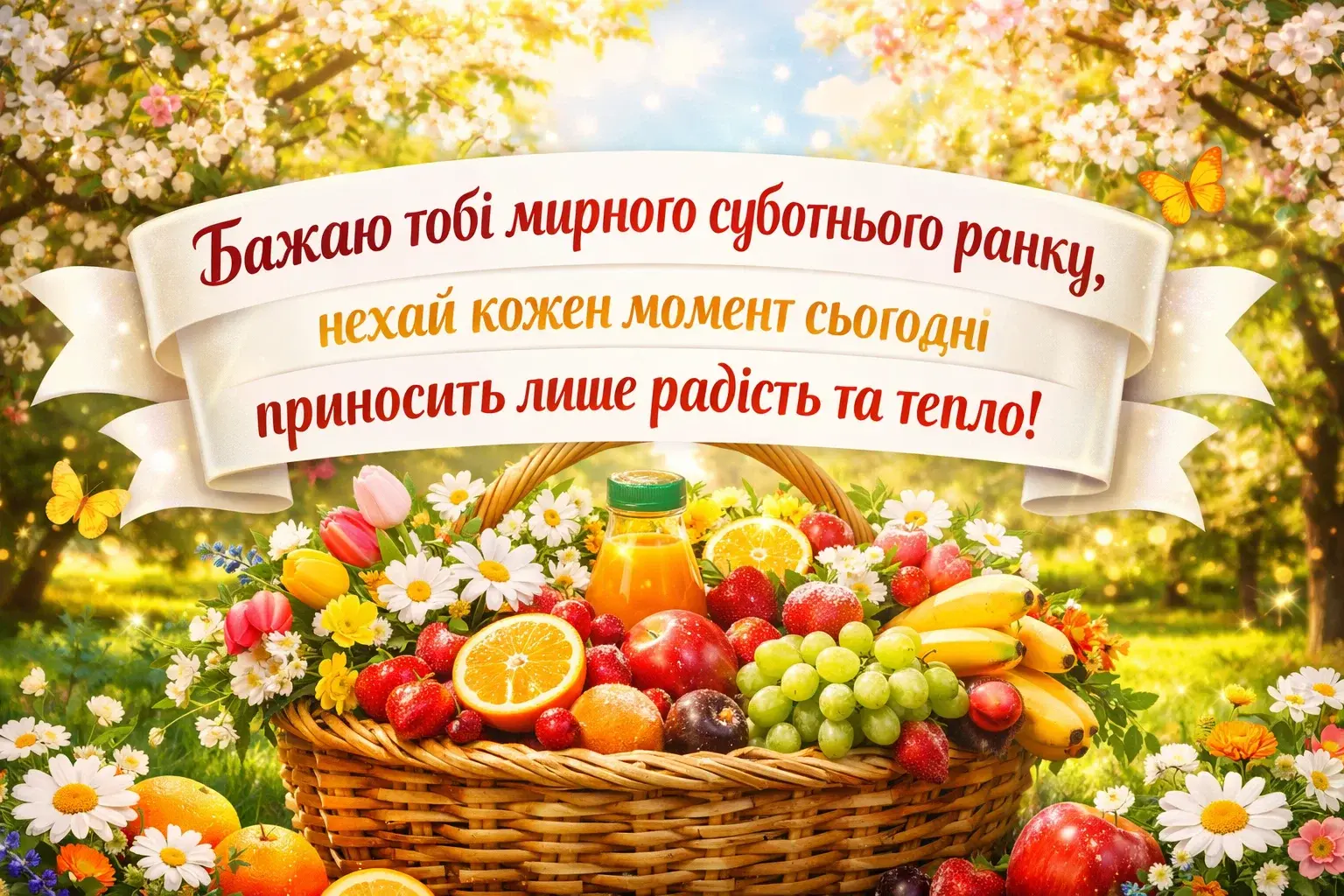 Доброго мирного суботнього ранку: найкращі картинки та душевні листівки для гарного настрою