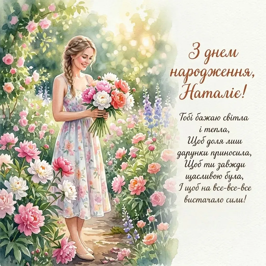 Що побажати Наталії: натхненні слова та чуттєві привітання