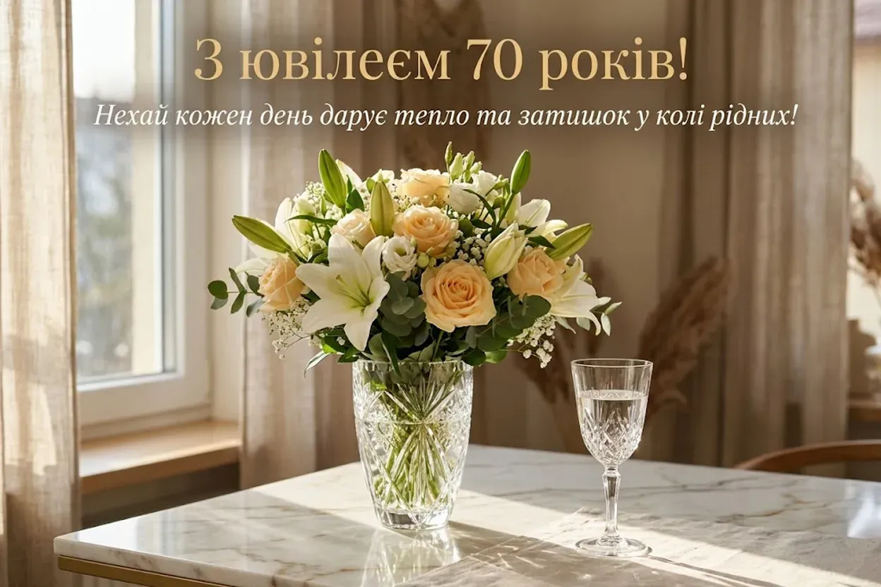 Привітання з 70-річним ювілеєм: що побажати найдорожчим людям