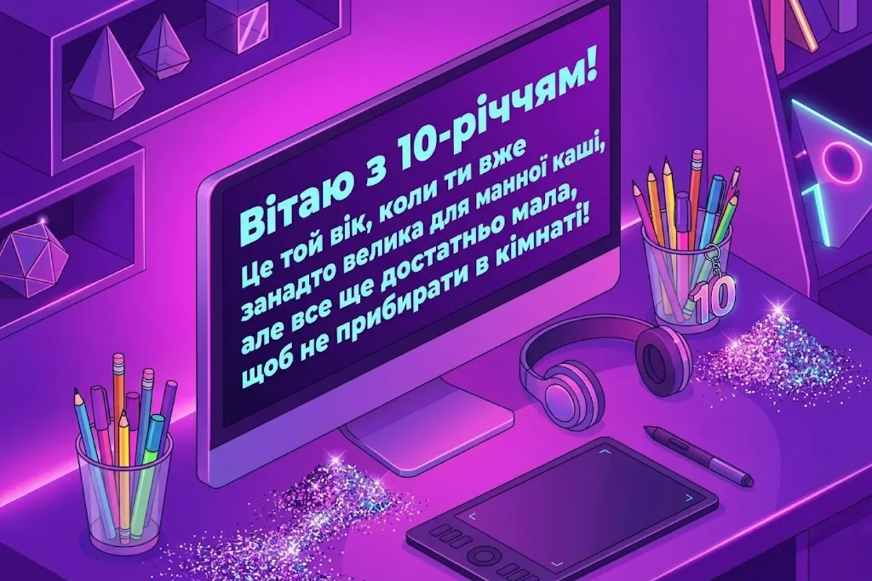 10 років дівчинці: цікаві ідеї привітань та яскраві листівки