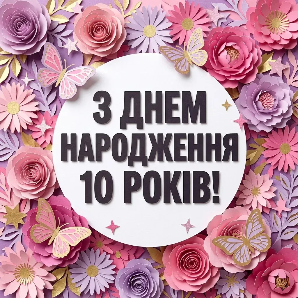 10 років дівчинці: цікаві ідеї привітань та яскраві листівки