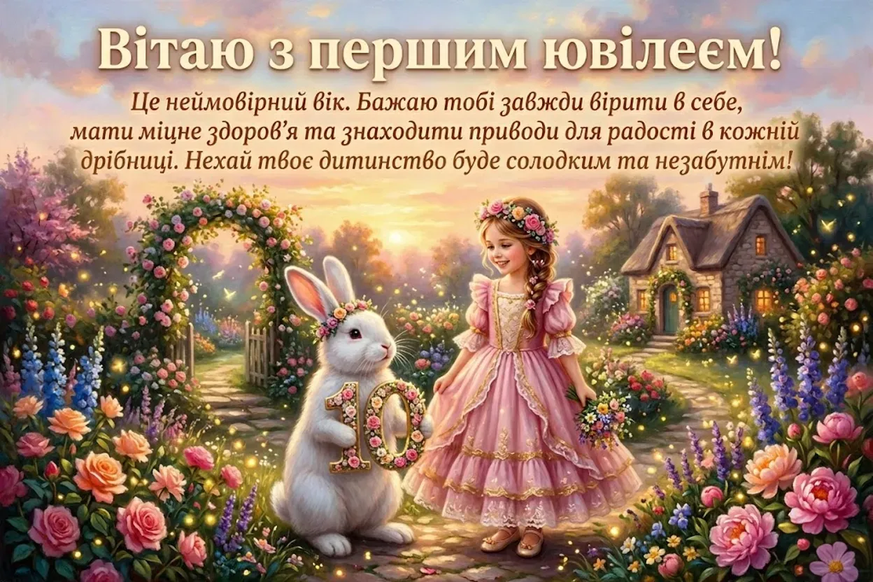10 років дівчинці: цікаві ідеї привітань та яскраві листівки