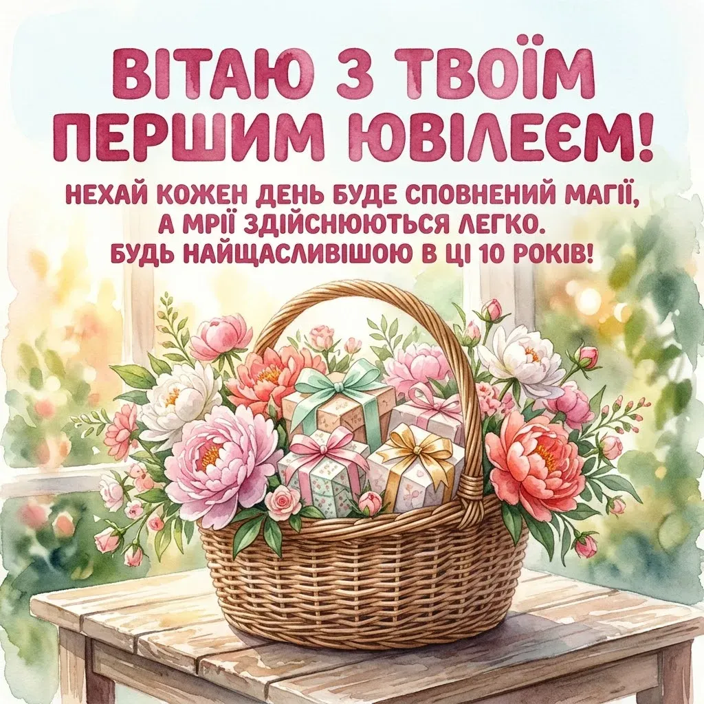 10 років дівчинці: цікаві ідеї привітань та яскраві листівки