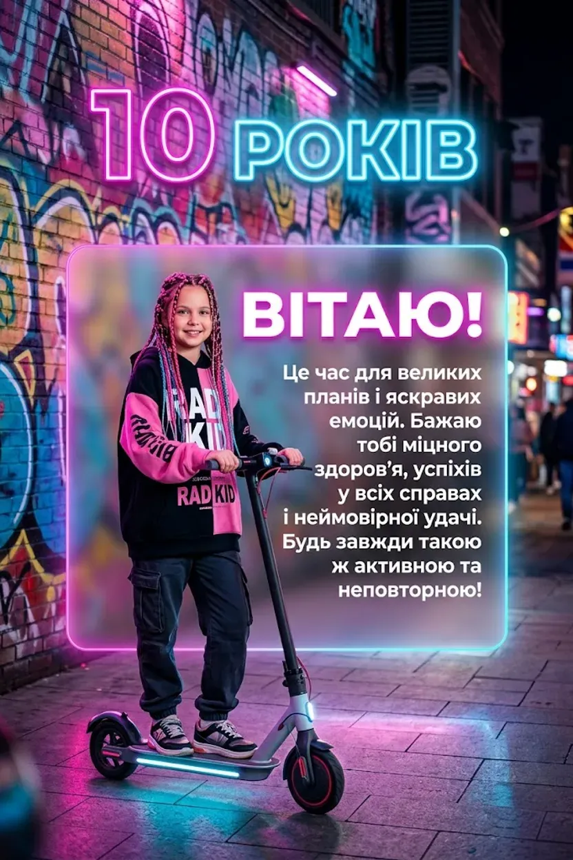 10 років дівчинці: цікаві ідеї привітань та яскраві листівки