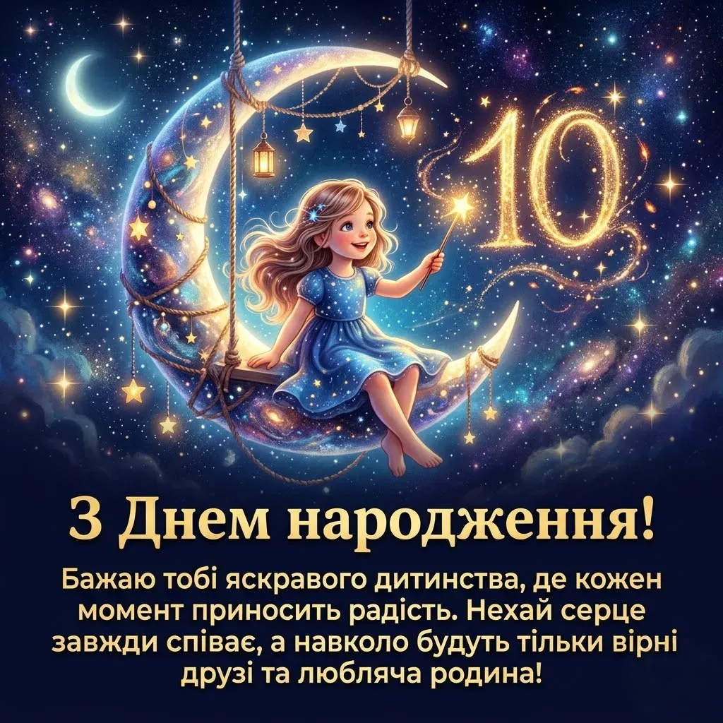 10 років дівчинці: цікаві ідеї привітань та яскраві листівки