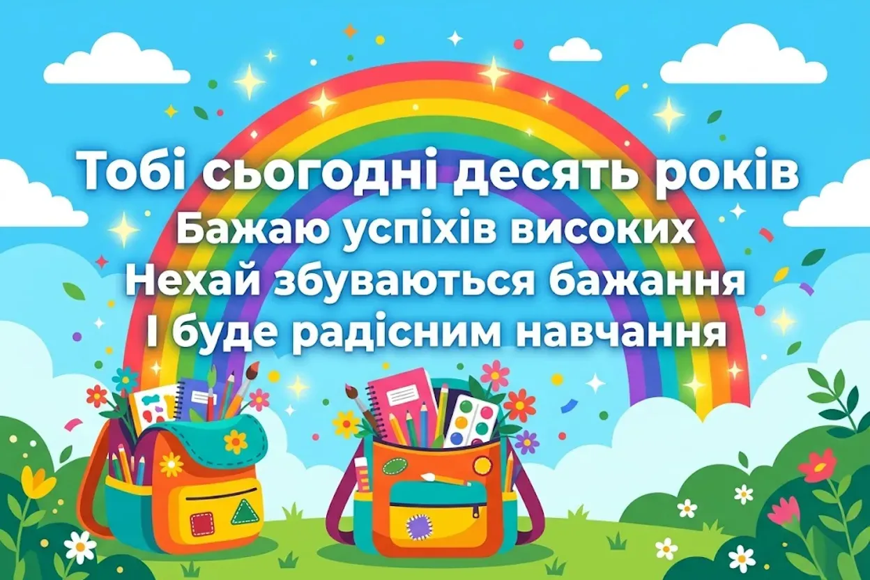 10 років дівчинці: цікаві ідеї привітань та яскраві листівки