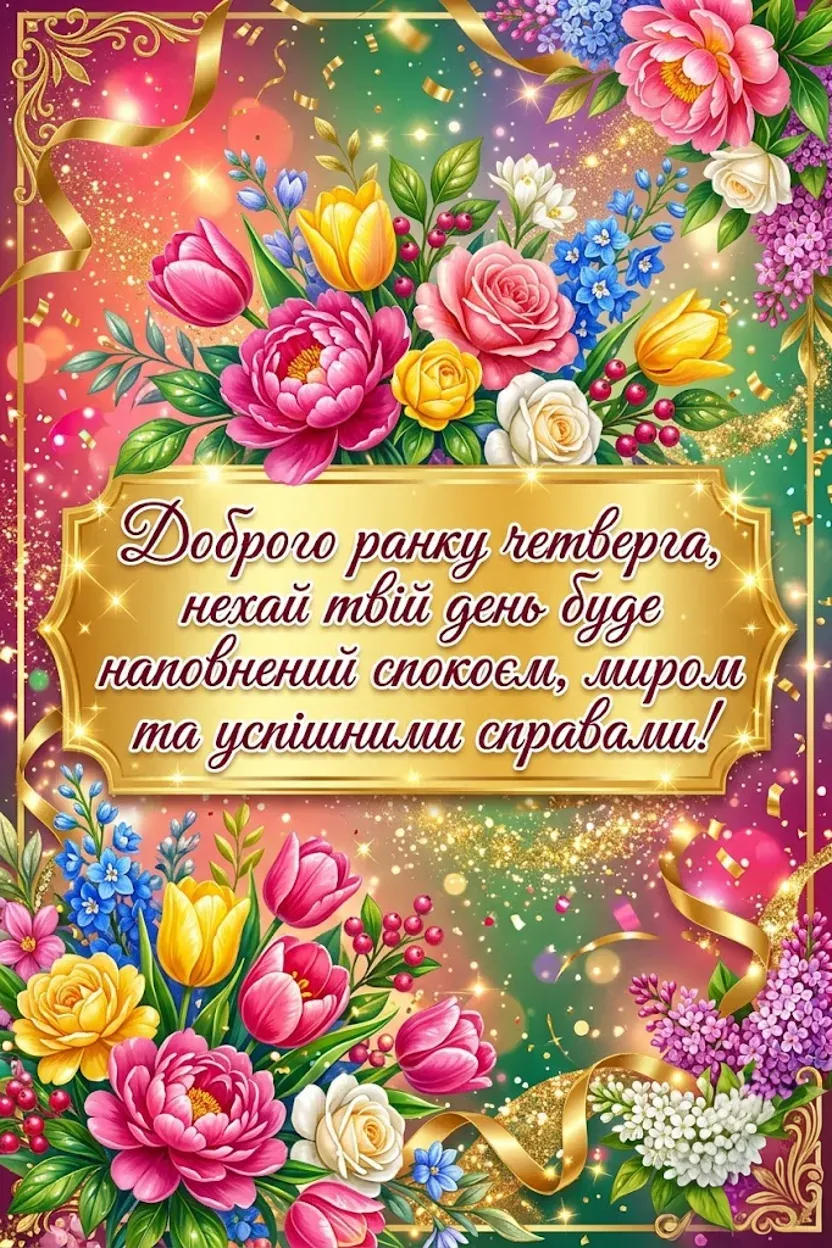 Листівка доброго ранку четверга: найтепліші привітання та красиві картинки для гарного настрою