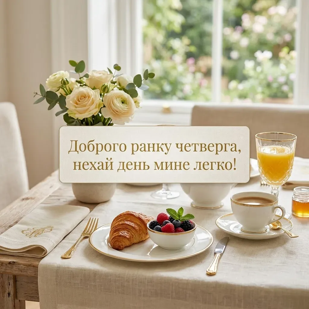 Листівка доброго ранку четверга: найтепліші привітання та красиві картинки для гарного настрою