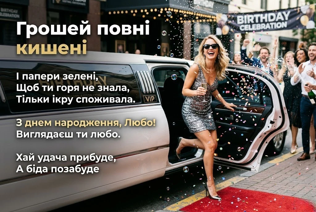 З днем народження, Любо! Теплі слова вдячності та любові