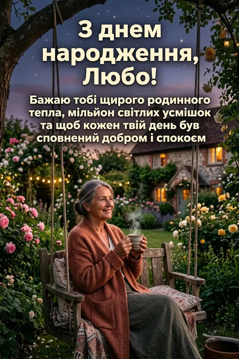 З днем народження, Любо! Теплі слова вдячності та любові