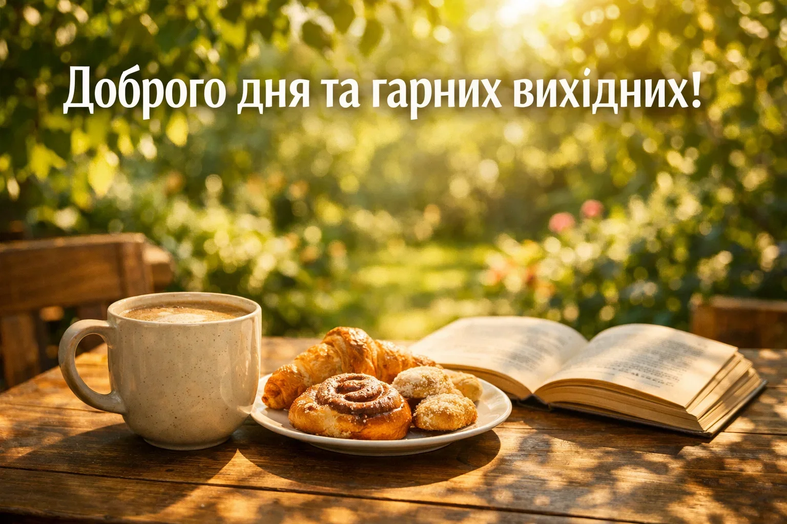 Доброго дня та гарних вихідних: душевні побажання та яскраві листівки для відпочинку