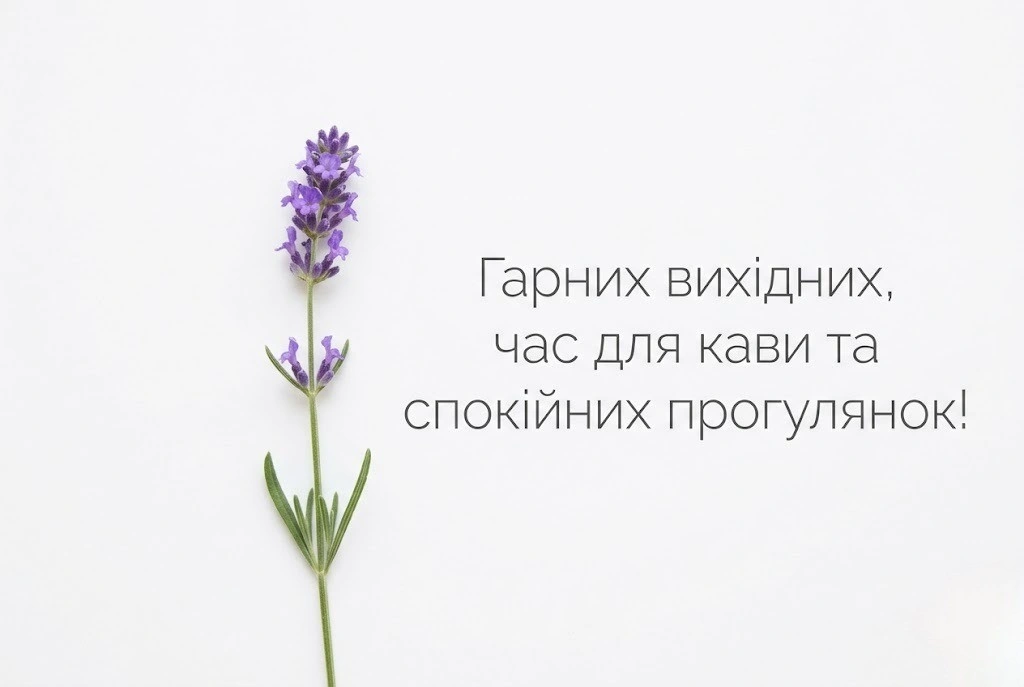 Доброго дня та гарних вихідних: душевні побажання та яскраві листівки для відпочинку