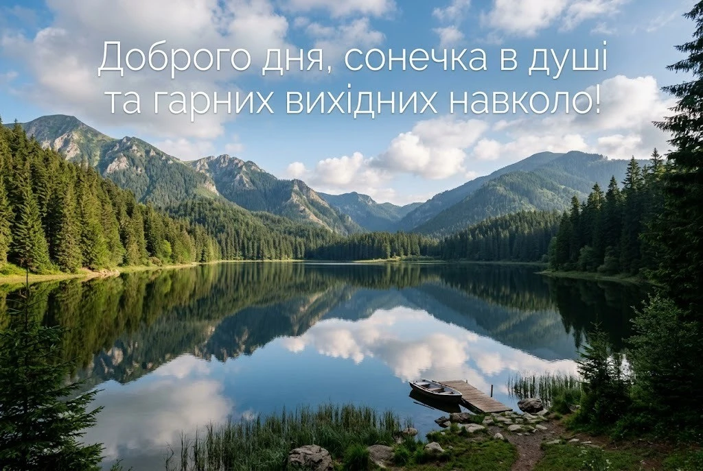Доброго дня та гарних вихідних: душевні побажання та яскраві листівки для відпочинку