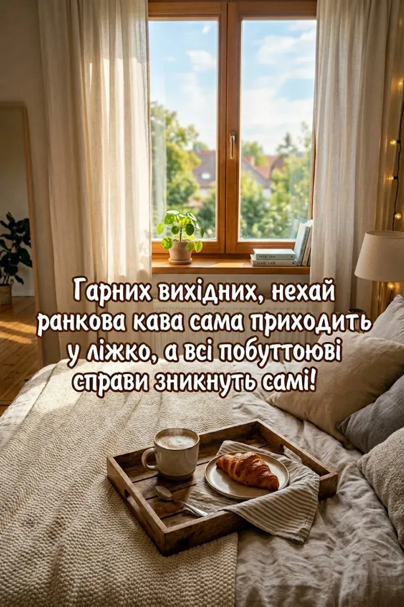 Доброго дня та гарних вихідних: душевні побажання та яскраві листівки для відпочинку