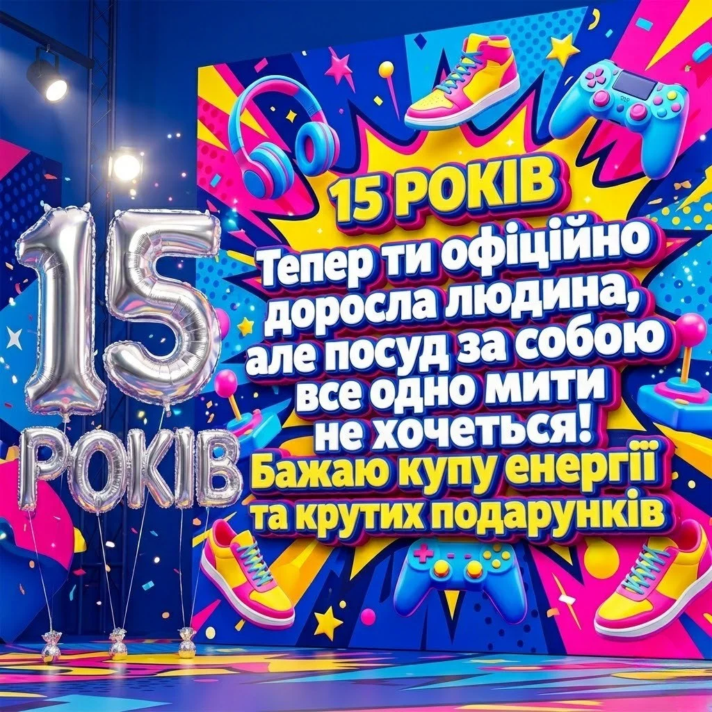 Що побажати підлітку на 15 років: ідеї для щирих та крутих привітань