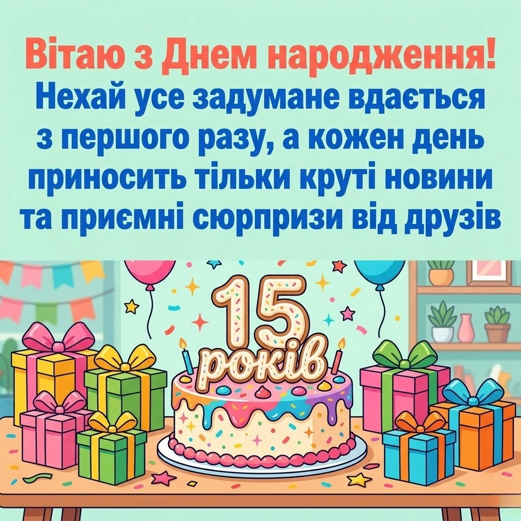 Що побажати підлітку на 15 років: ідеї для щирих та крутих привітань