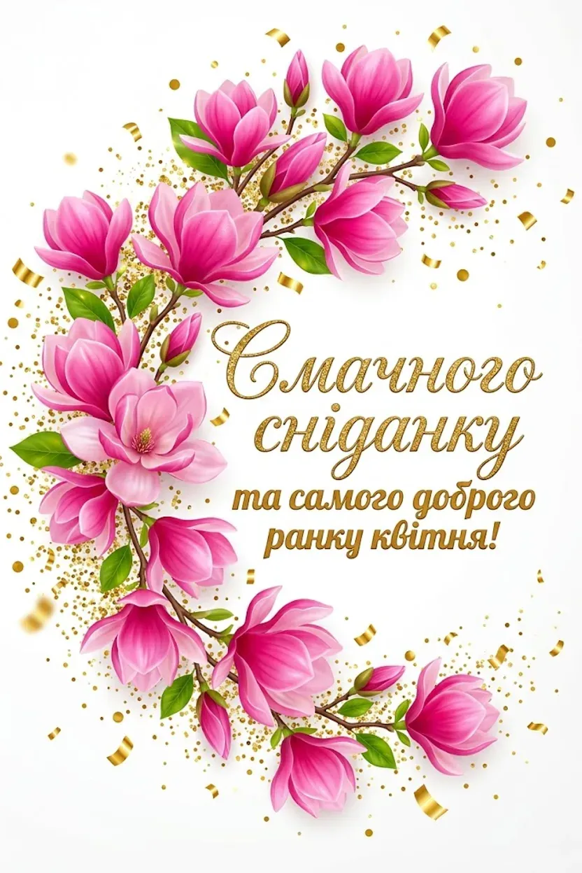Доброго ранку квітня: картинки та ніжні листівки для весняного настрою