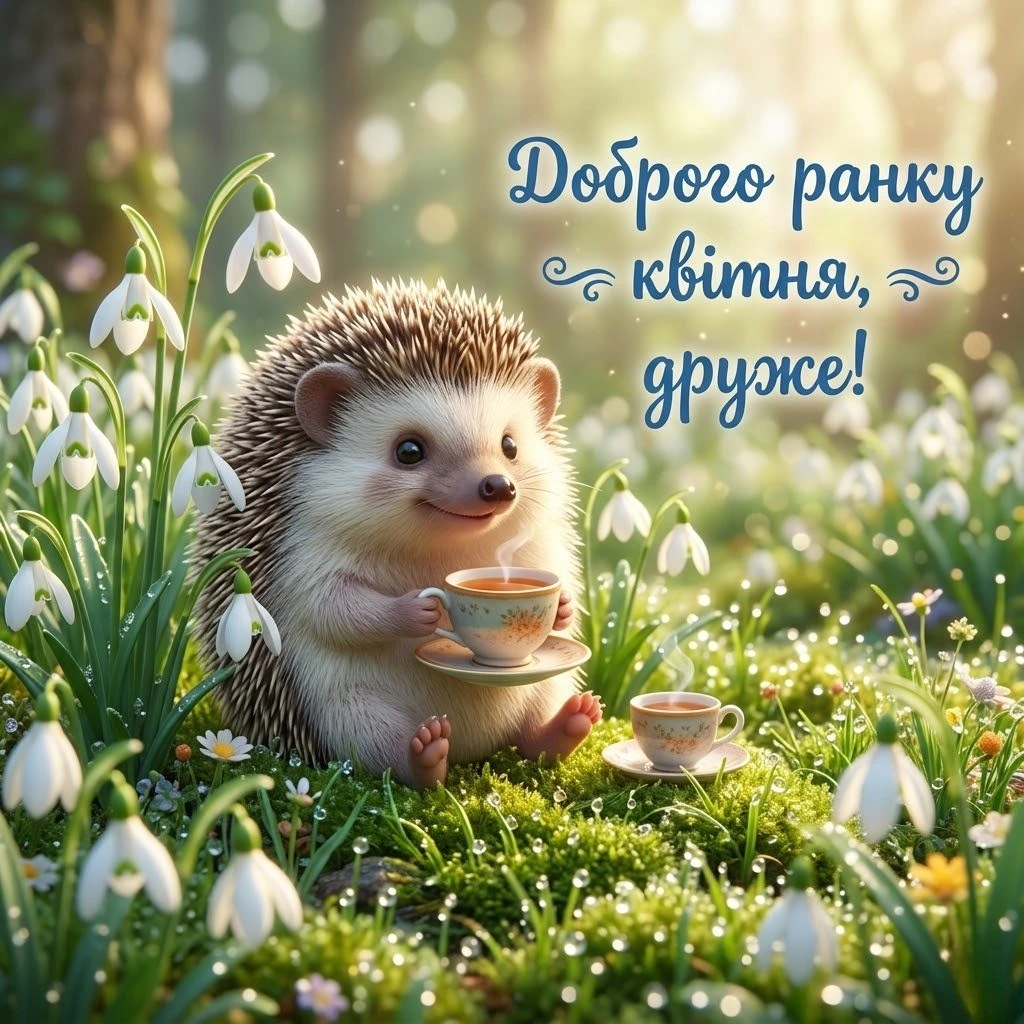 Доброго ранку квітня: картинки та ніжні листівки для весняного настрою
