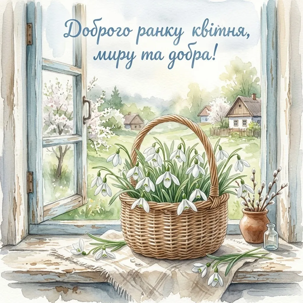 Доброго ранку квітня: картинки та ніжні листівки для весняного настрою