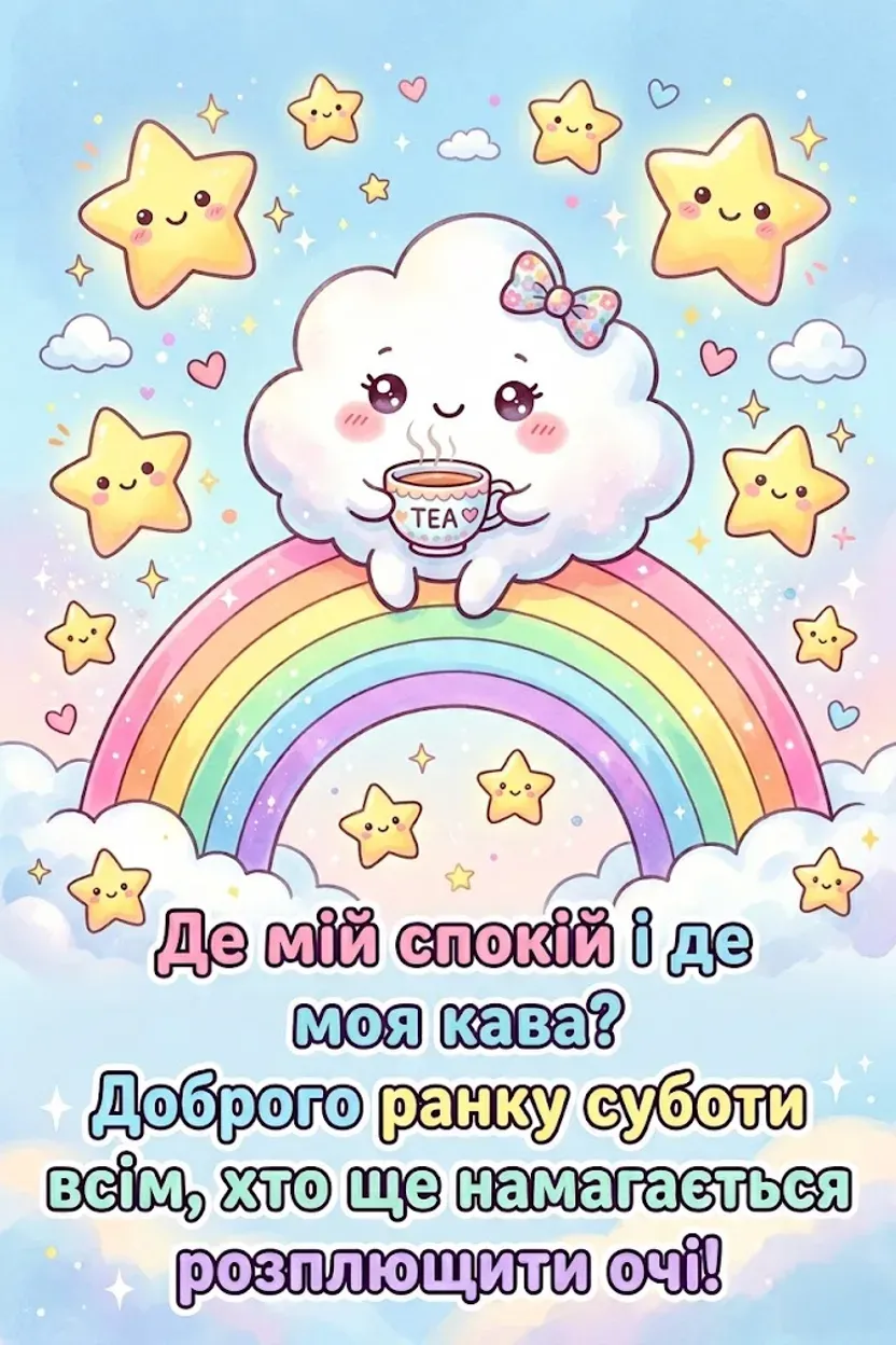Листівки з добрим ранком суботи: душевні та красиві привітання для вихідного дня