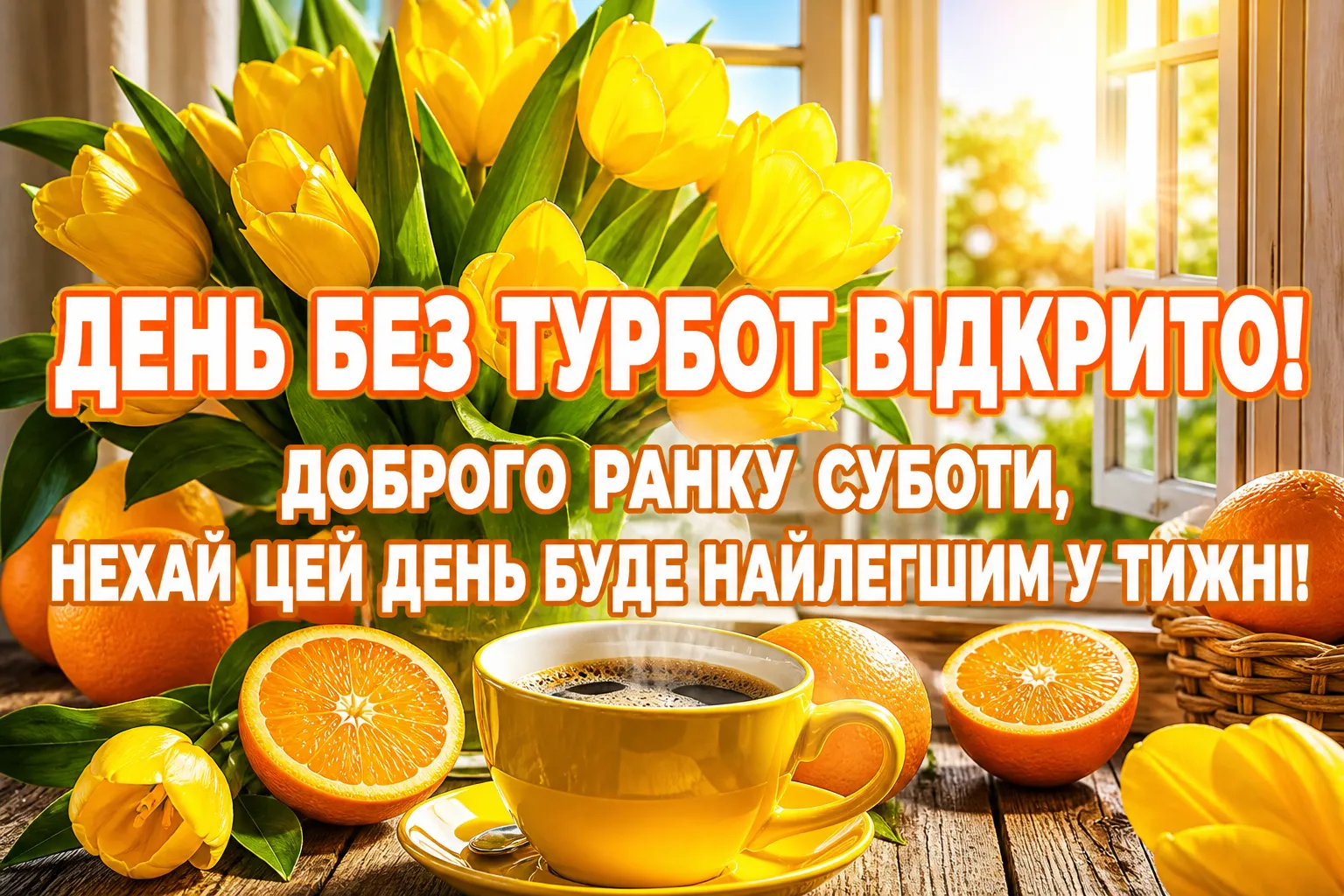 Листівки з добрим ранком суботи: душевні та красиві привітання для вихідного дня