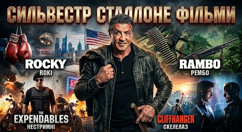 Усі фільми Сильвестра Сталлоне: від Роккі до Рембо