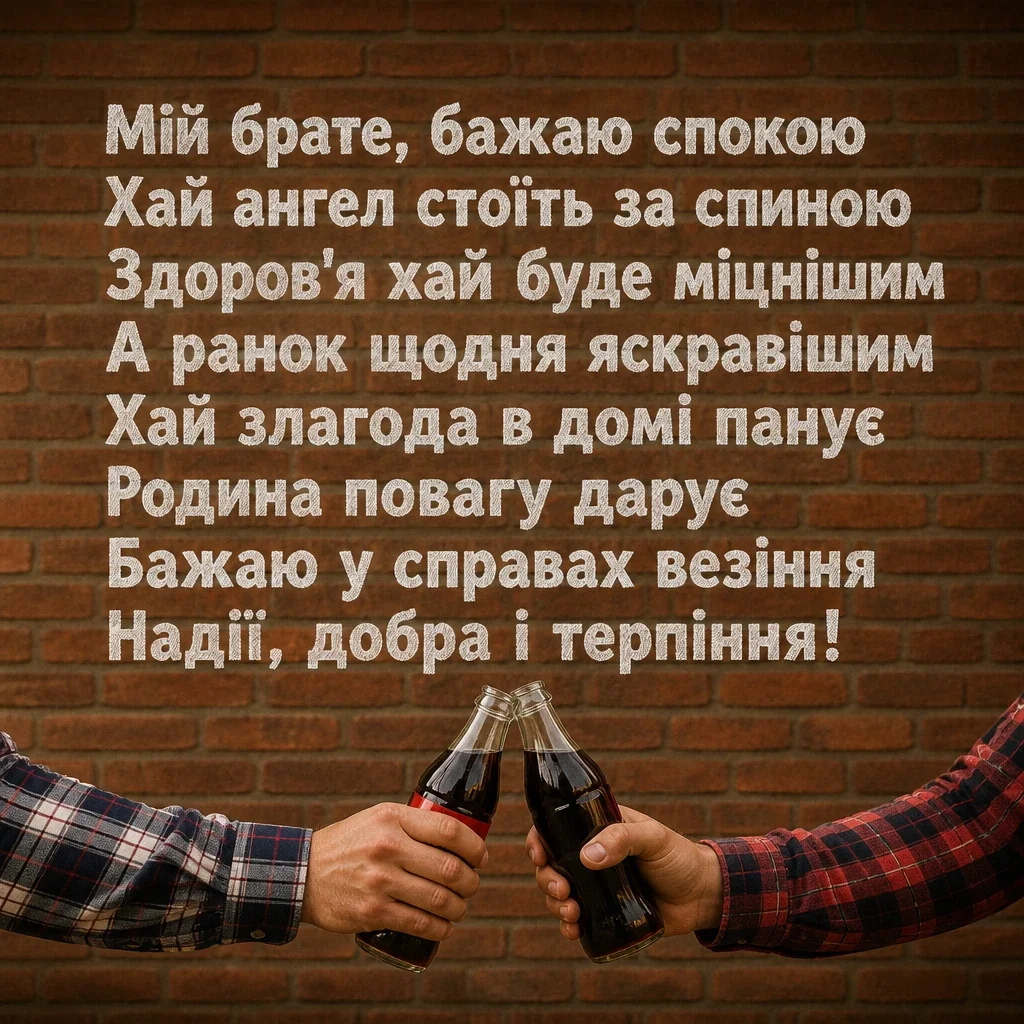 зворушливе привітання з днем народження брату