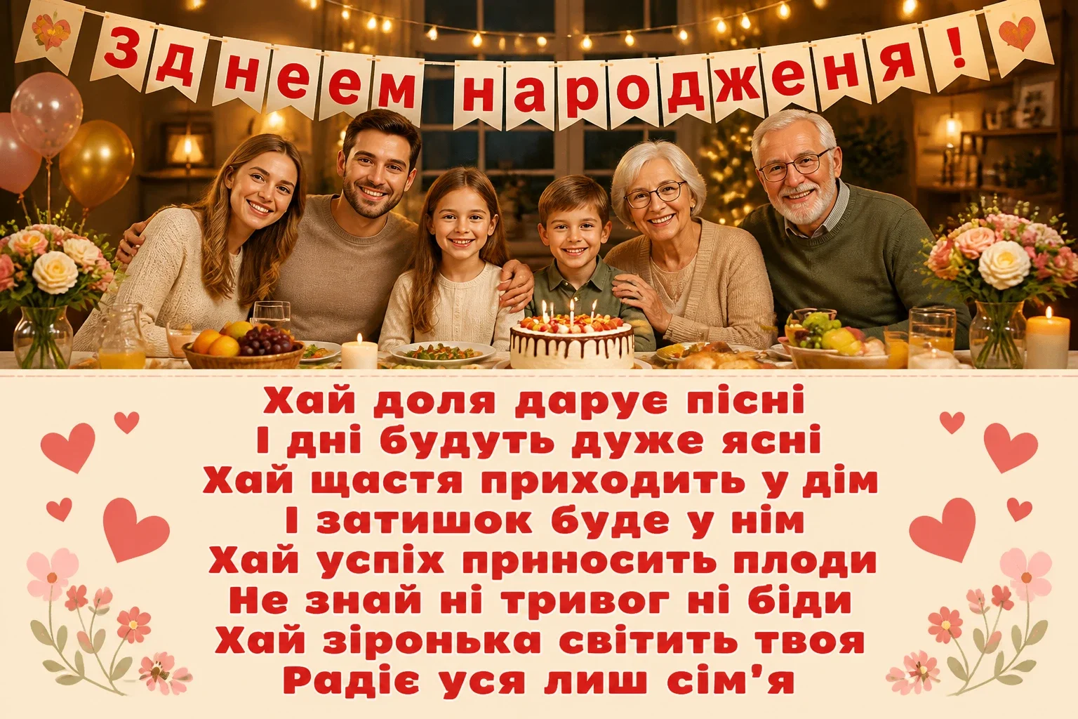 привітання з днем народження для донечки