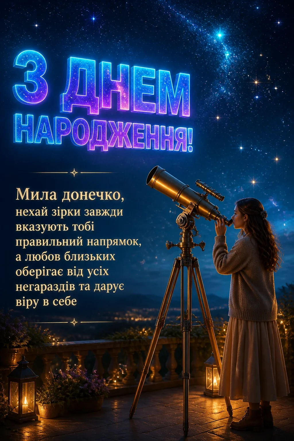 привітання з днем народження для донечки