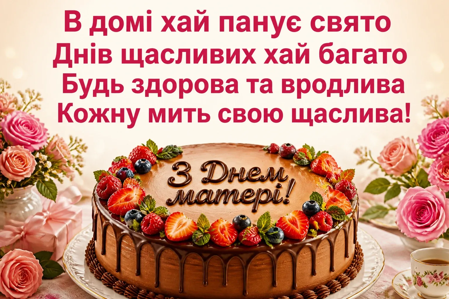 привітання з днем матері прозою