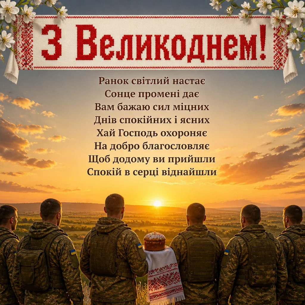 привітання з великоднем для зсу