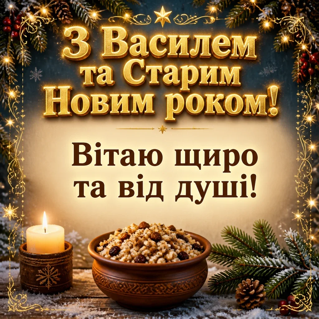 привітання з василем та старим новим роком