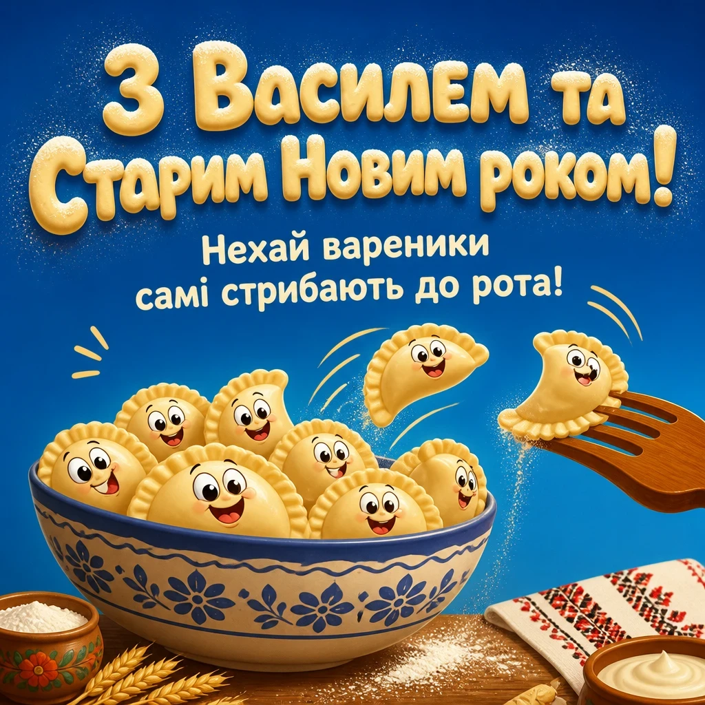 привітання з василем та старим новим роком